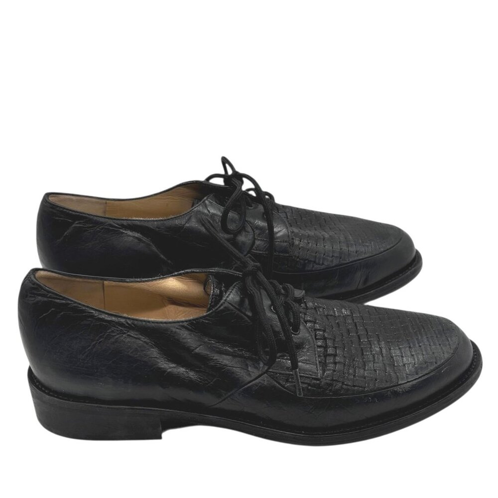 LaDuca Derby Character Dance Shoes 40 8 Woven Leather Hard Sole Ballroom Jazz